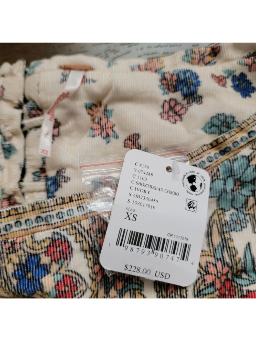 Free People Botanical Blossom Midi Dress Prairie Boho Vintage Retro Womens XS - Picture 4 of 7